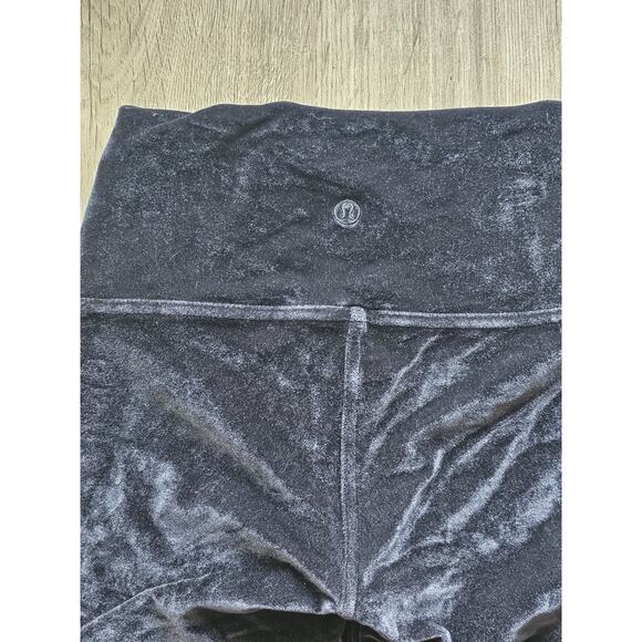 Lululemon Wunder Lounge High Rise Velour Leggings Black Size 2 - Picture 6 of 7